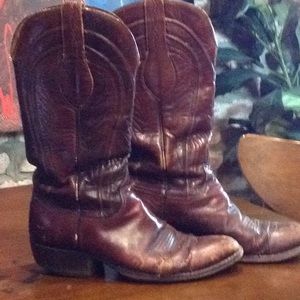 Vintage distressed Lucchese cowboy boots